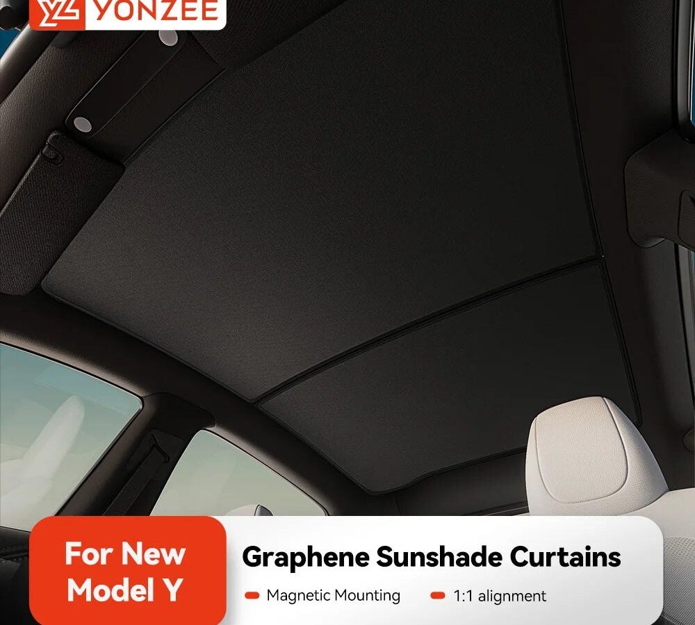 Glass Roof Sunshade — Tesla Model Y Juniper / Model 3 Highland (2024+)