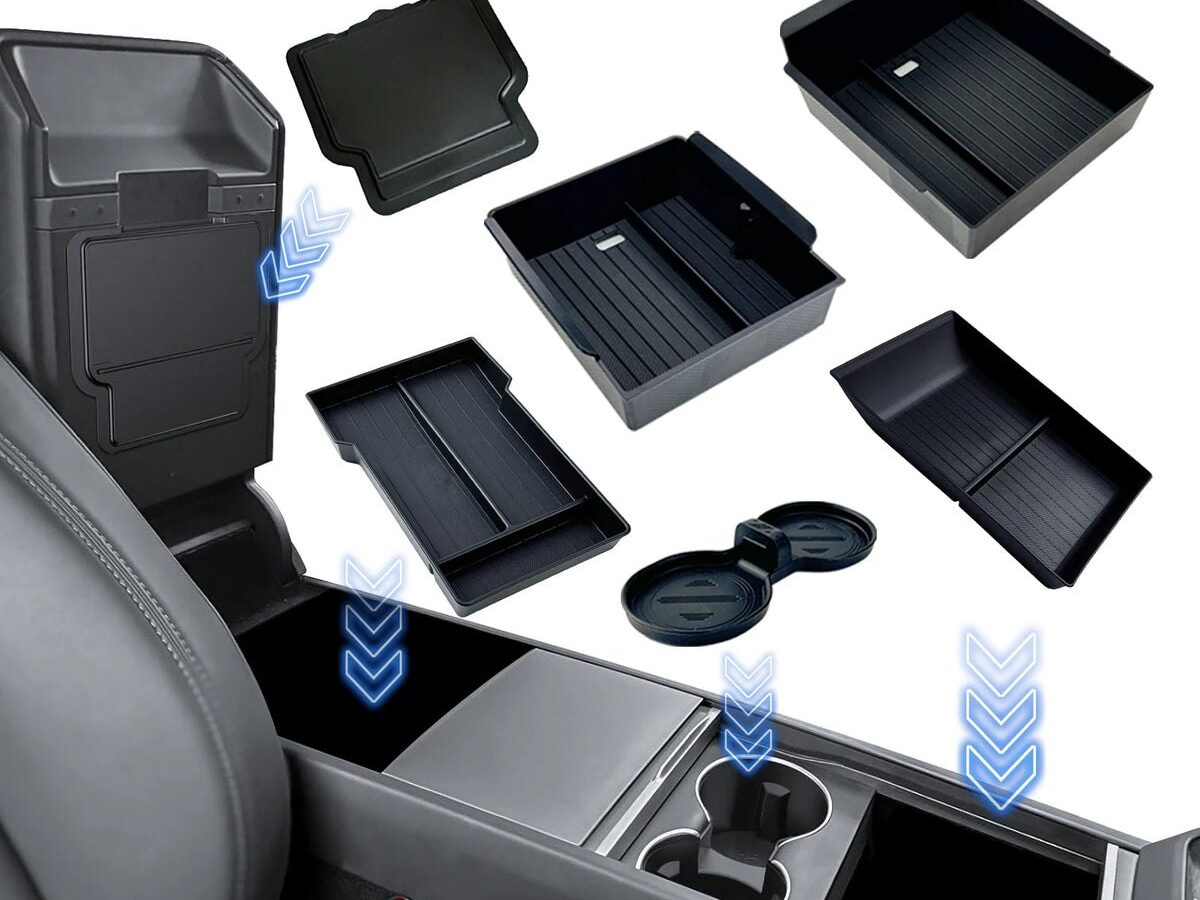 TESY Console & Armrest Storage Box — Tesla Model Y Juniper